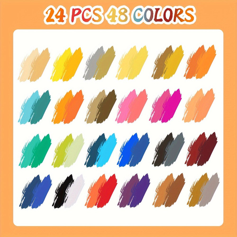Double-Ended Acrylic Paint Pen Set with Brush and Fine Tips in 48- or 72-Piece Checkout Options — image 10