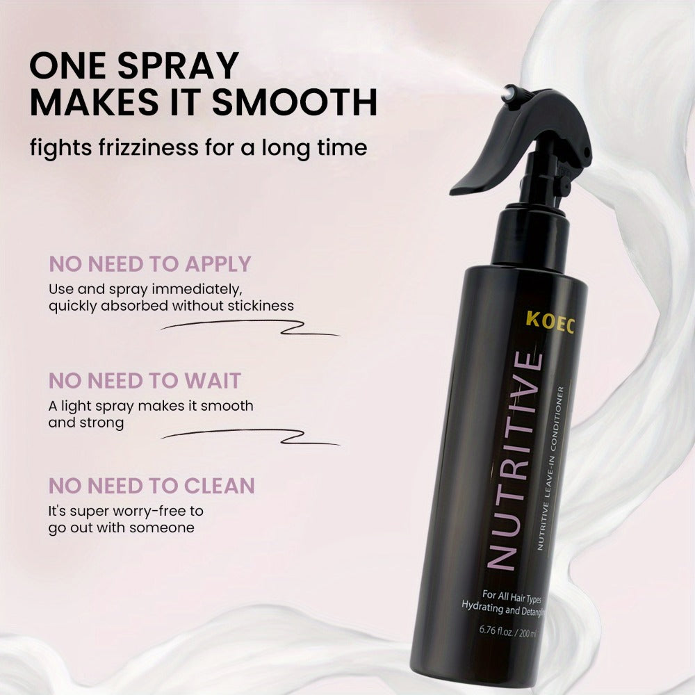 Keratin Biotin Leave-In Conditioner 6.76oz, Anti-Frizz Detangler with Argan Oil & Plant Extracts — image 10