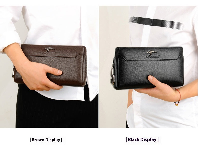 Men's Leather Clutch Anti-theft Password Lock