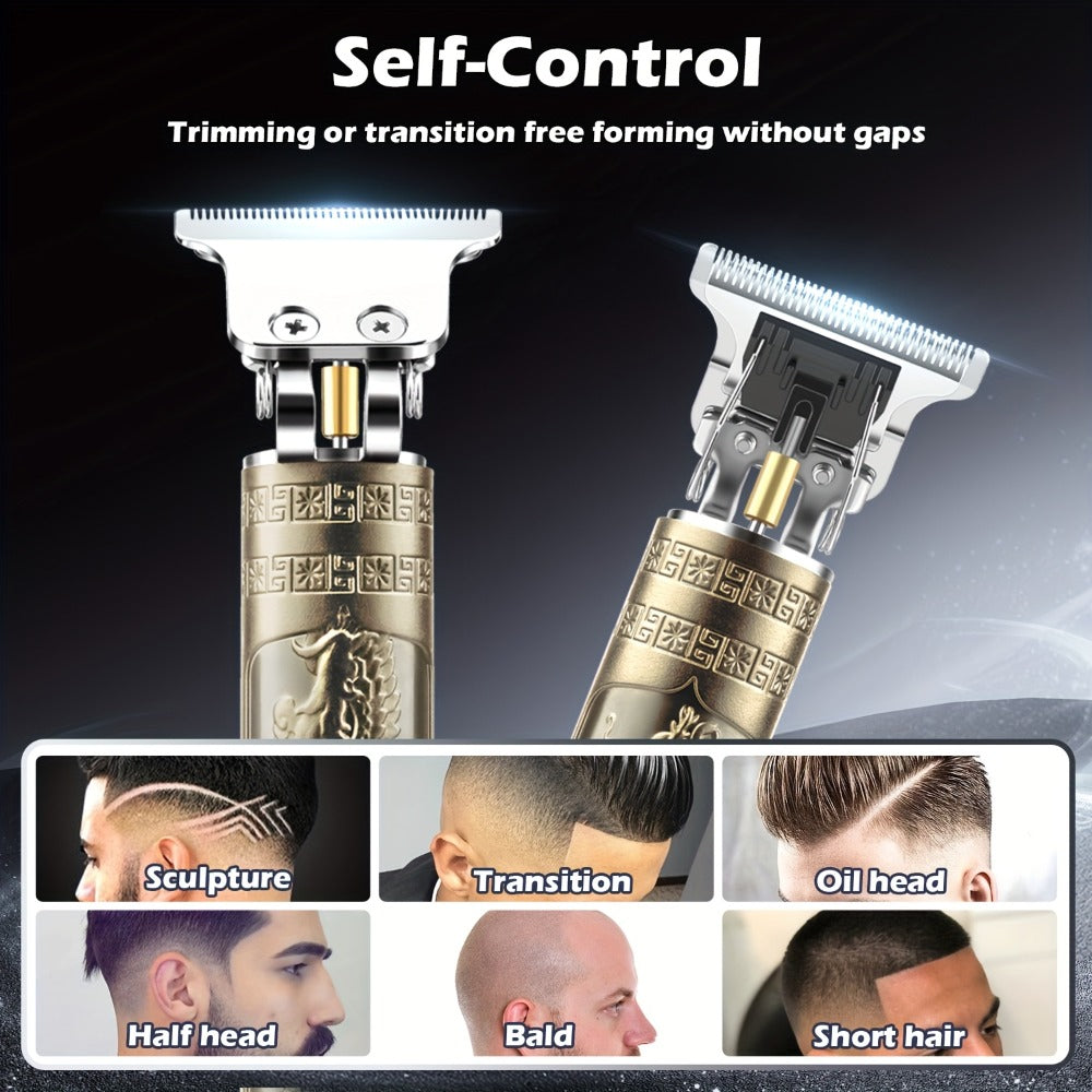 T-Blade Hair Trimmer with Four Guide Combs, USB Cable and Seven Dragon or Buddha Patterned Finish Options — image 7