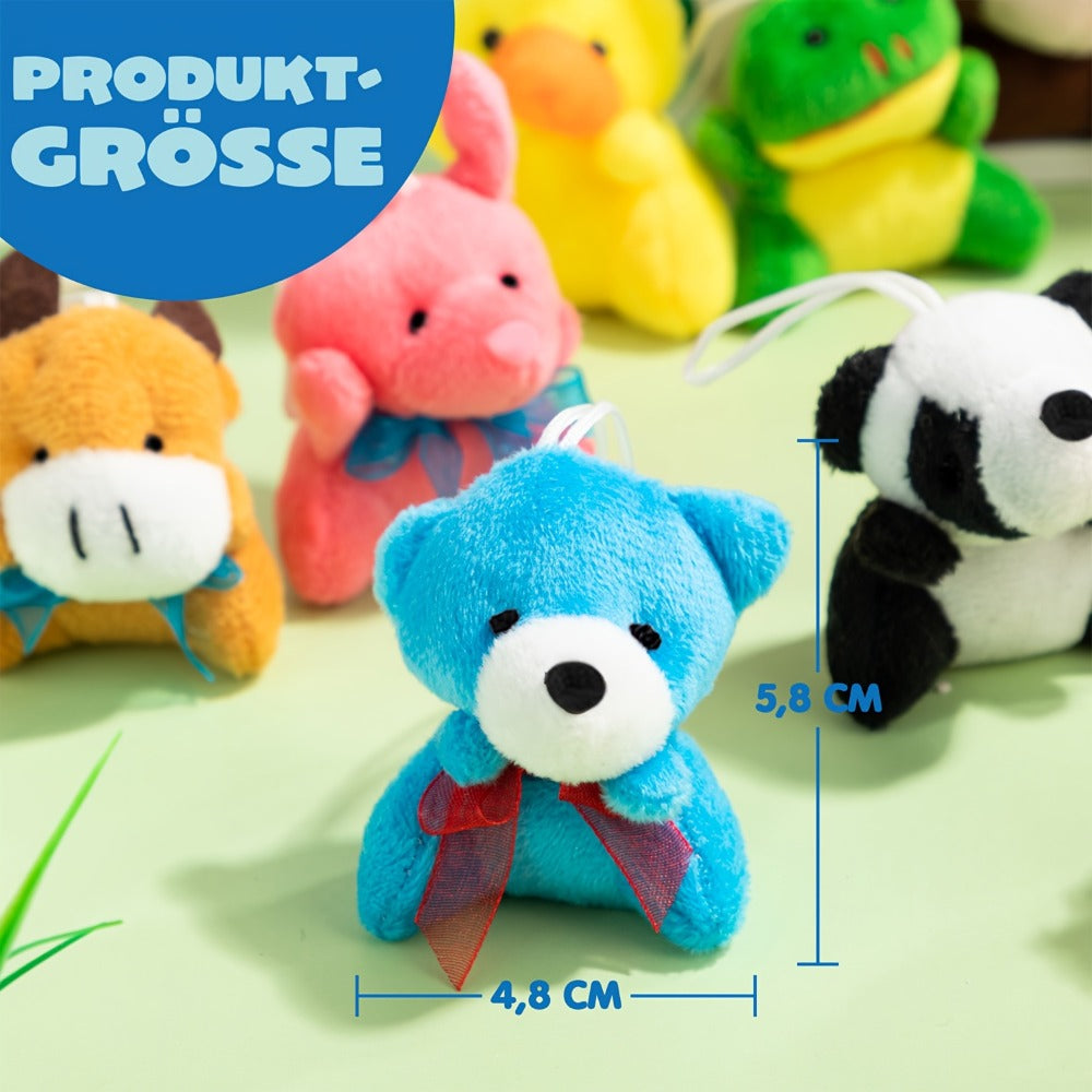 36 Pack Mini Stuffed Animals Bulk, 3 Inch Animal Plush Toys with Keychain 36 Unique Designs — image 2