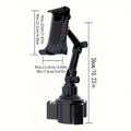 Car Cup Holder Phone & Tablet Mount – Adjustable Angle Multi-Functional Universal Vehicle Mount for Smartphones and Tablets |