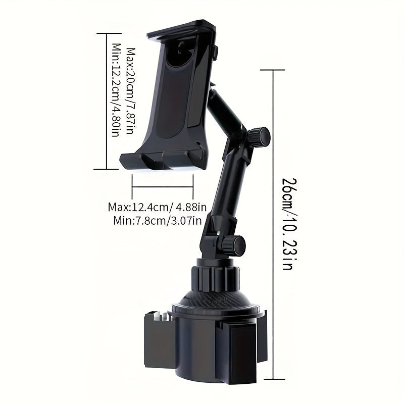 Car Cup Holder Phone & Tablet Mount – Adjustable Angle Multi-Functional Universal Vehicle Mount for Smartphones and Tablets |