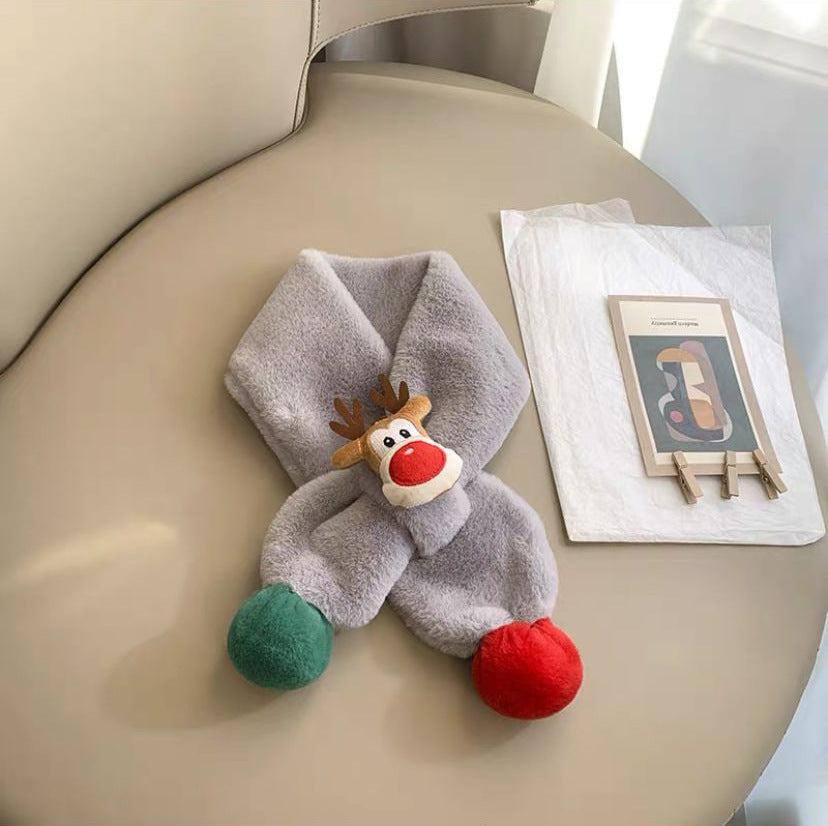 Children's Scarf Warm Plush Thick Windproof