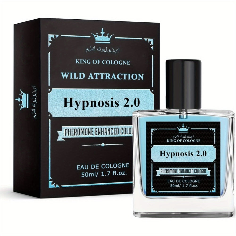 Men's Cologne Hypnosis 2.0 50ml Eau de Cologne Spray in Clear Square Bottle with Black Cap and Box — image 1