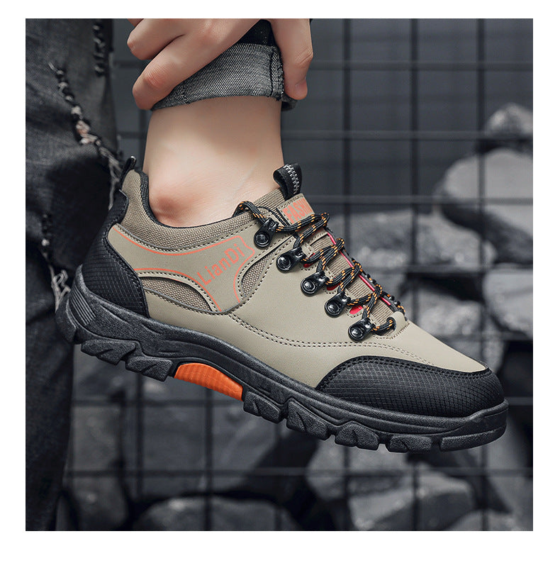 Mens Thick-Soled Outdoor Hiking Shoes