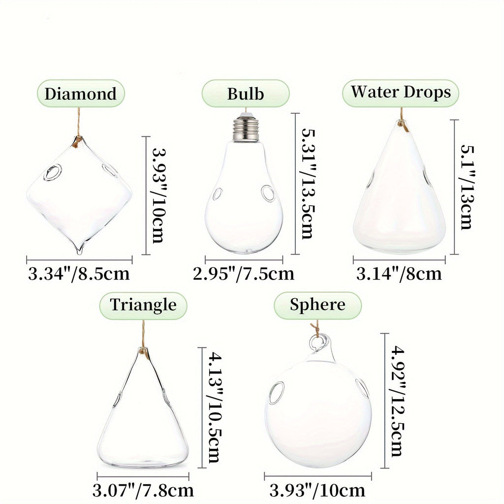Hanging Planter | Glass Terrarium Hydroponic Air Plant Wall Decor Home — image 3
