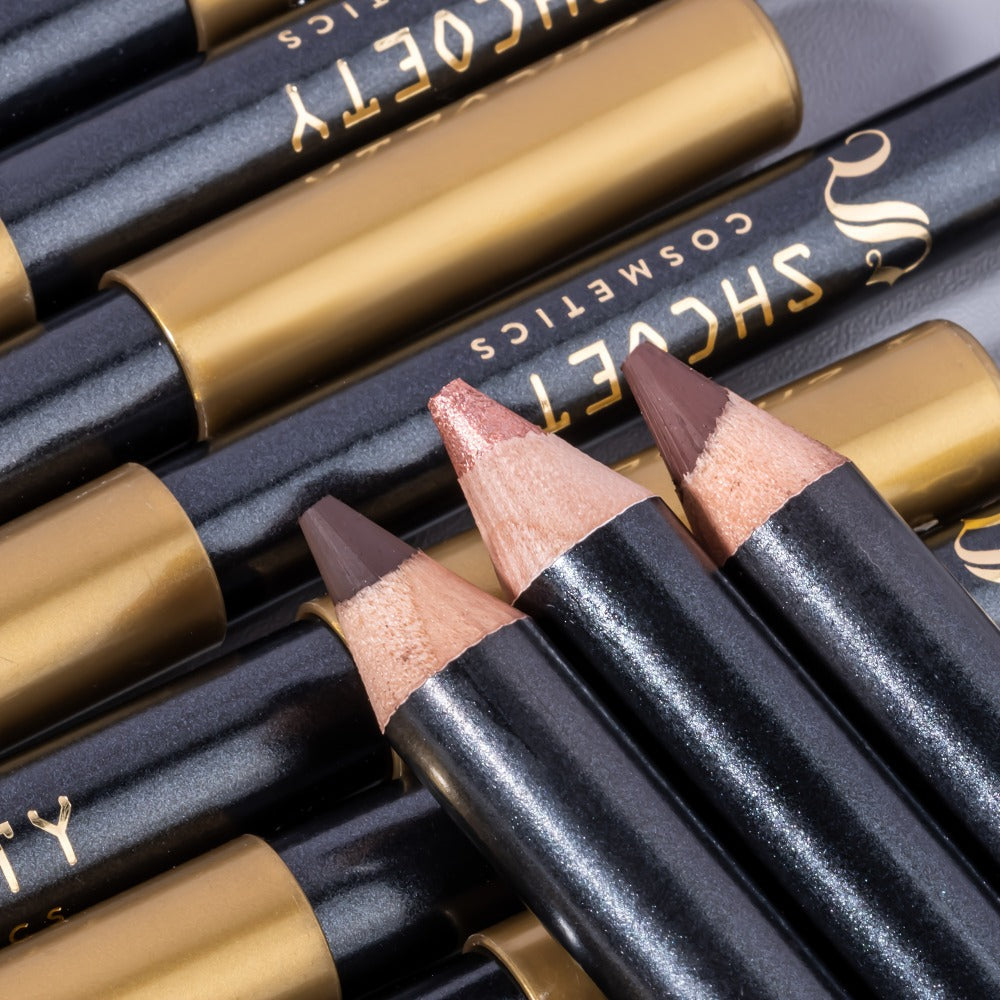 Eyeshadow Pencil Set 12pcs for Women, Matte & Shimmer Thick Stick Foam Eye Shadow Sticks, for Makeup, Travel and Everyday Van
