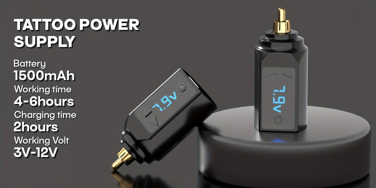 Tattoo Machine Kit POSEIDON SD01 Cordless Pen with 1500mAh Battery, Display, 20 Cartridges and 11 Inks — image 18