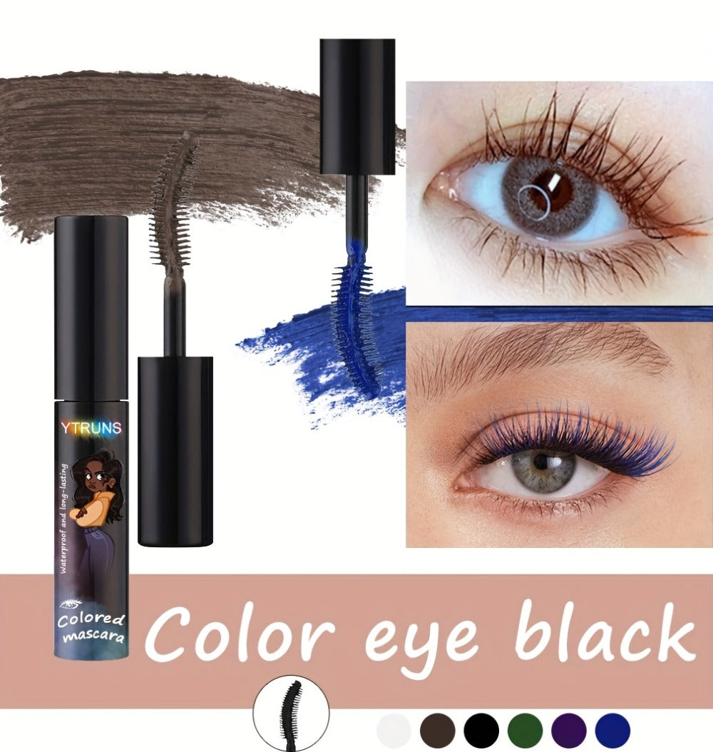 YTRUNS Colored Mascara in Six Shades from White and Brown to Black, Green, Blue or Purple with Curved Wands — image 19