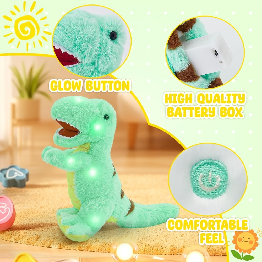 Plush Toy Light-Up Tyrannosaurus Rex with Music or No-Music choices Choices and Soft Fabric — image 6