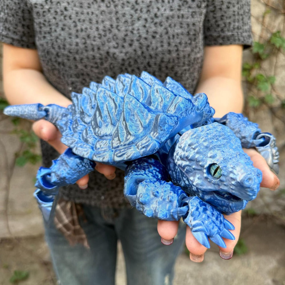 Articulated Crocodile & Turtle 3D Printed Figure, Large Flexible Movable Joints Poseable Animal Collectible — image 6