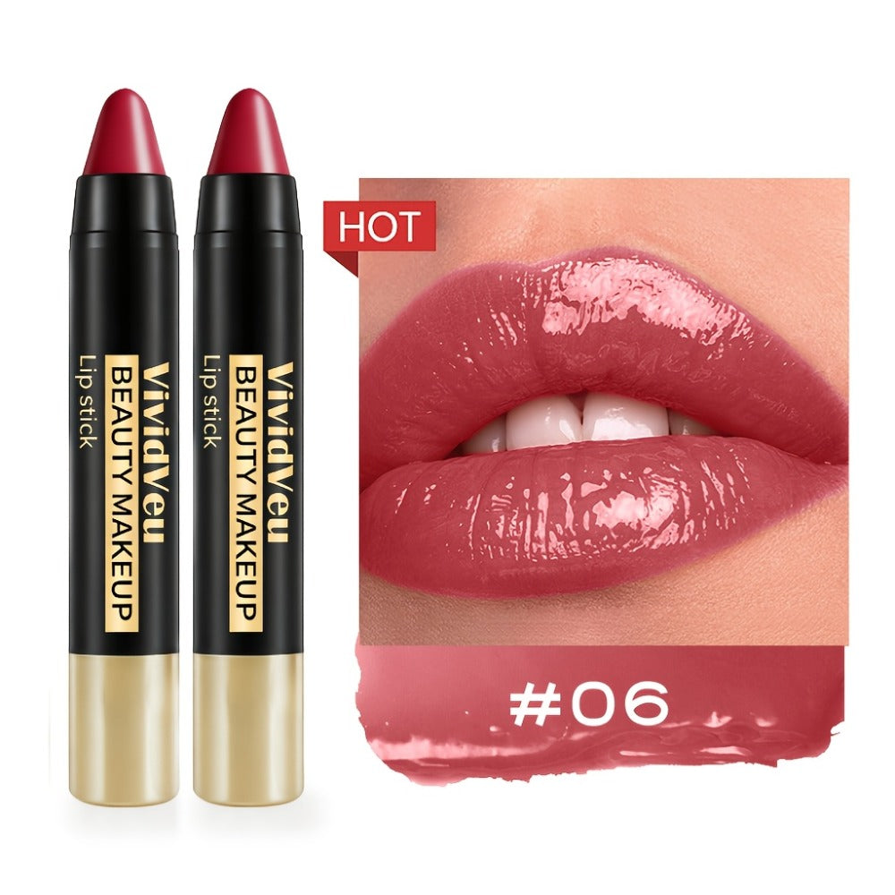Six-Piece Lipstick Pen Set with Black-and-Gold Cases, Six Pictured Shades and 10.8 cm Stick Length — image 11