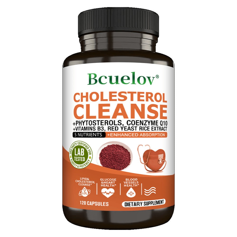 Herbal Supplement with Bcuelov Label, Phytosterols CoQ10 and Red Yeast Rice Capsules, 120 Count — image 3