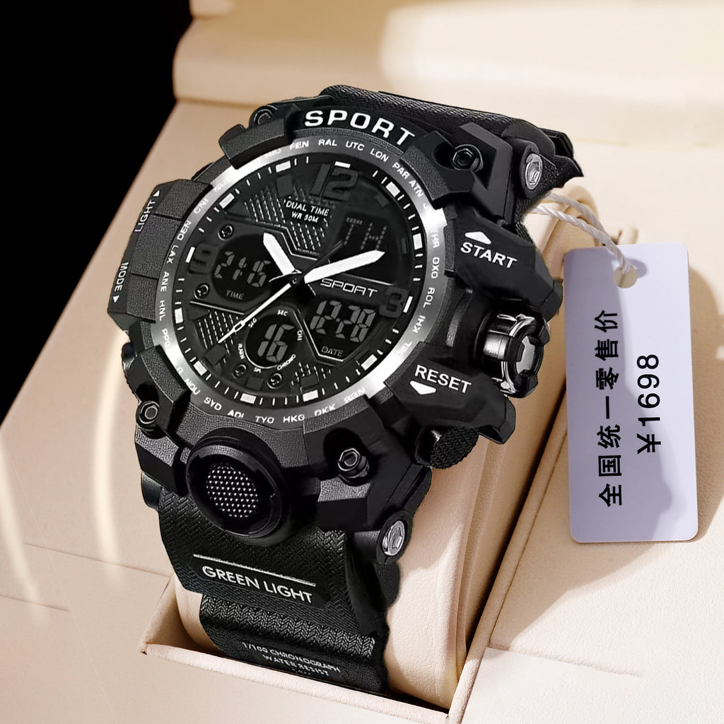 Foreign Trade Watch Black Technology Junior High School Student Trendy Sports Luminous Boys Cross-border Electronic Watch
