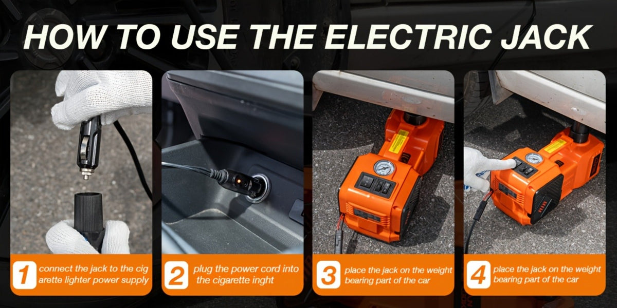 5 Ton Electric Hydraulic Car Jack with Built-in Air Pump – Portable Car Lift for SUV MPV Truck, Tire Replacement & Emergency 