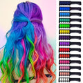 Temporary Hair Chalk Comb Set 14 Colors, Hair Color Sticks with Plant-Based Squalane & Glycerin, Vibrant Streaks for Parties 