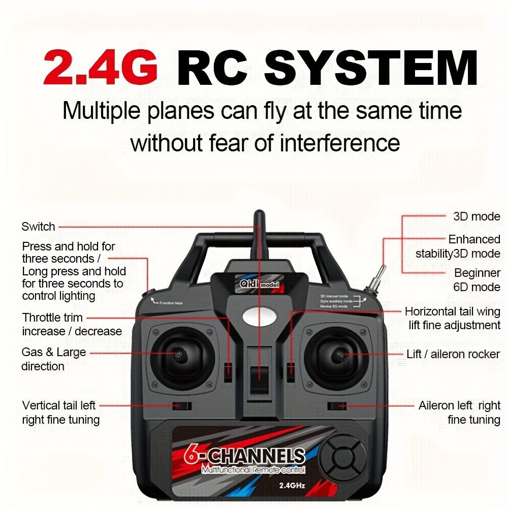Brushless Fixed Wing RC Plane 6-Channel 6-Axis Gyro 3D Aerobatic Stunts 2 Batteries Included — image 10
