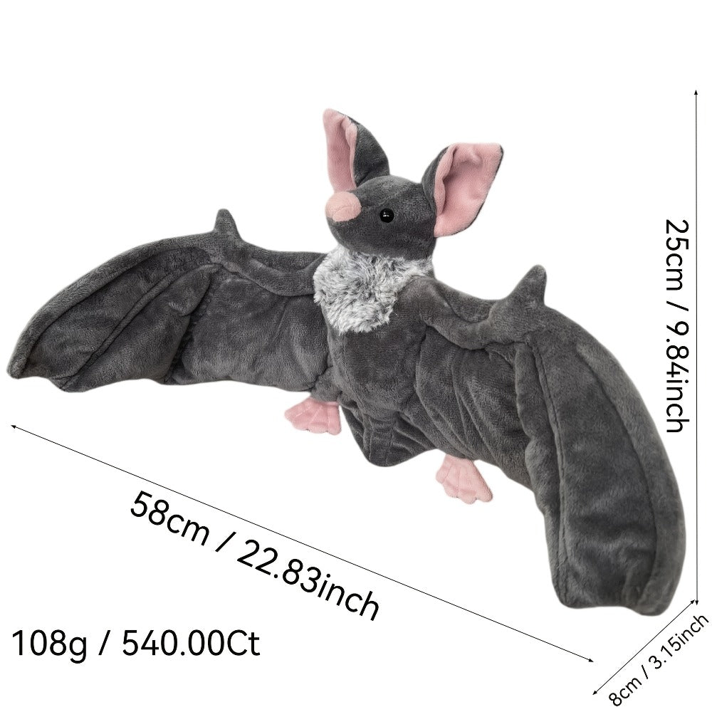Giant Bat Plush Stuffed Animal 23 Inch Wingspan Grey Spooky Bat Toy with the Listed Color, Size or Set Options for Everyday U