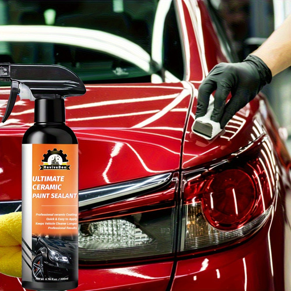 Nano Ceramic Paint Sealant 200ml – Car Ceramic Coating, Paint Restorer & Polish for Long-Lasting Gloss and Paint Protection —