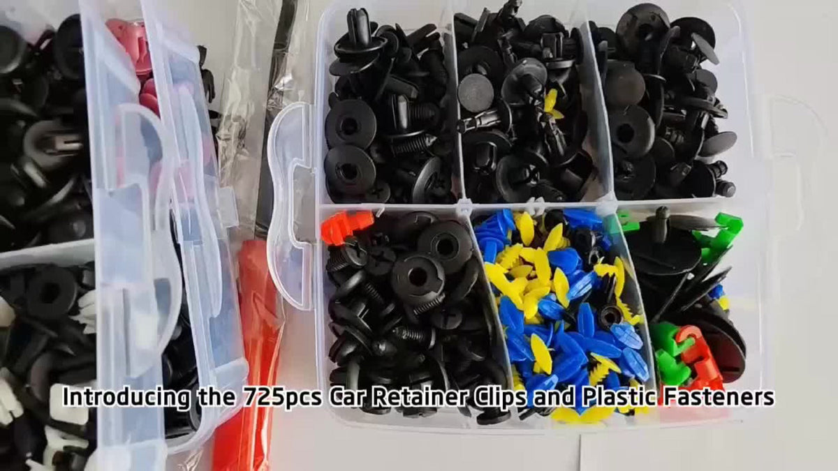 Car Bumper Screw & Rivet Repair Kit 725-Piece – Universal Plastic Clips, Nuts & Fasteners for Bumper, Wing & Interior Body Pa