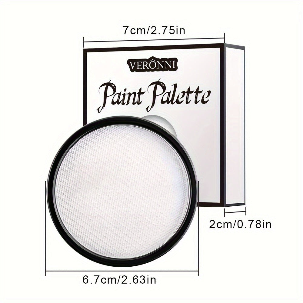 Water Activated Face Paint Kit 6 Colors with 10 Brushes, Water Based Face Body Paint Palette Black White Red — image 6