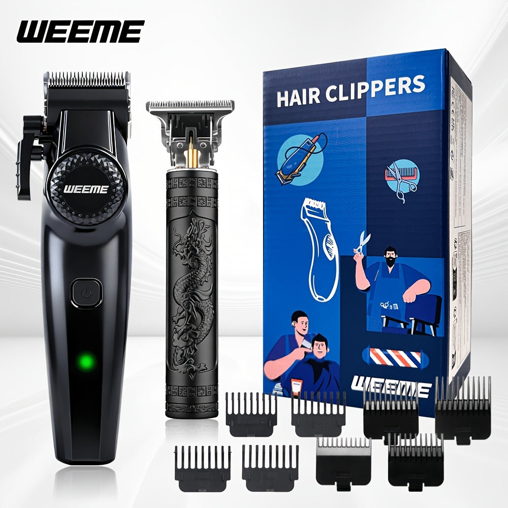 Men's Electric Grooming Kit 4-in-1 – Hair Clipper, Beard Trimmer, Electric Shaver & Nose Hair Trimmer Set, Gradient Design — 