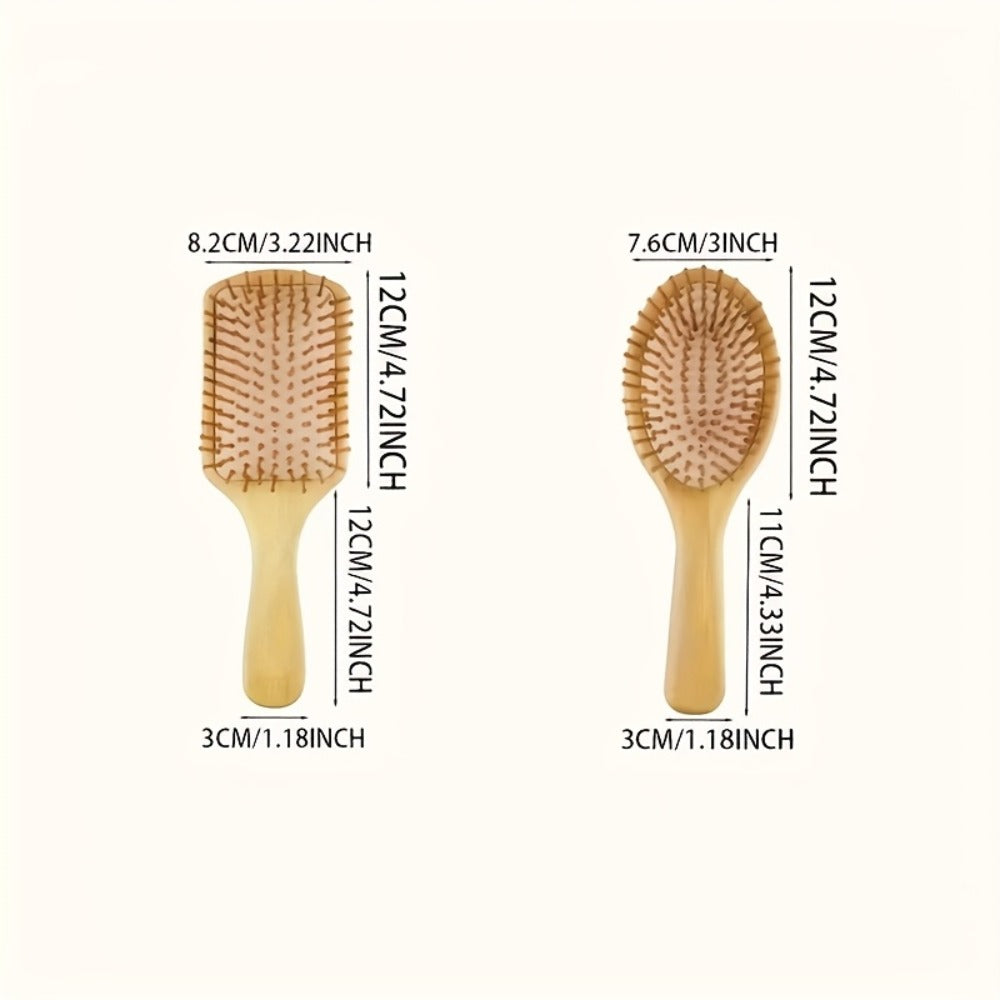 Hair Accessories Personalized Wooden Hair Brush with Engraved Name and Round or Square Shape — image 8
