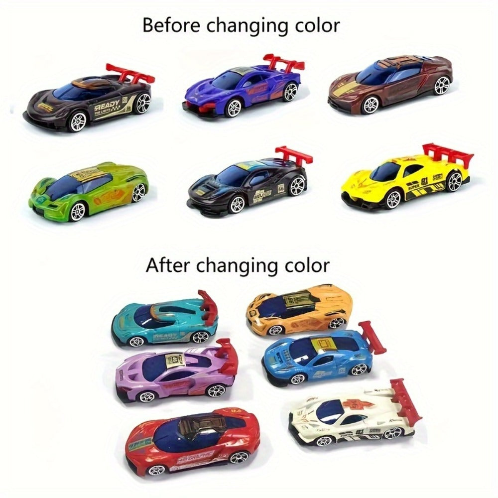 Six-Piece Temperature-Responsive Color-Changing Die-Cast Toy Car Set with Assorted Vehicle Styles — image 3