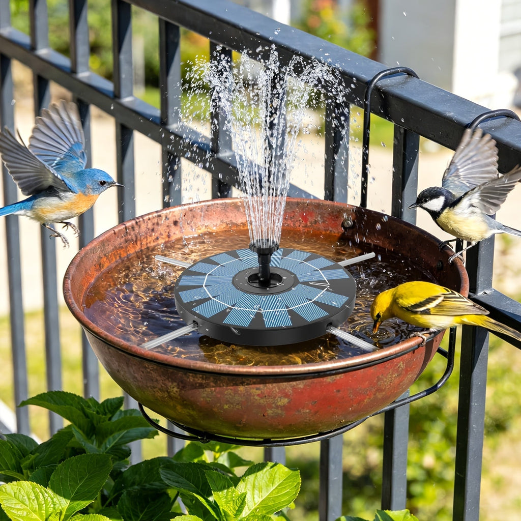 Garden Fountain Solar Powered with Support Rod for Garden, Pathway and Patio Lighting, with the Listed Configuration — image 