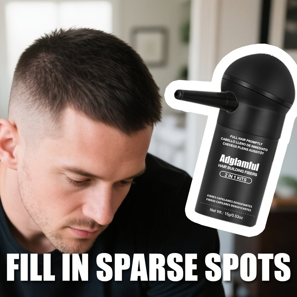 15-Gram Hair Fiber Kit with Directional Spray Applicator in Four Black and Brown Shade Options — image 8