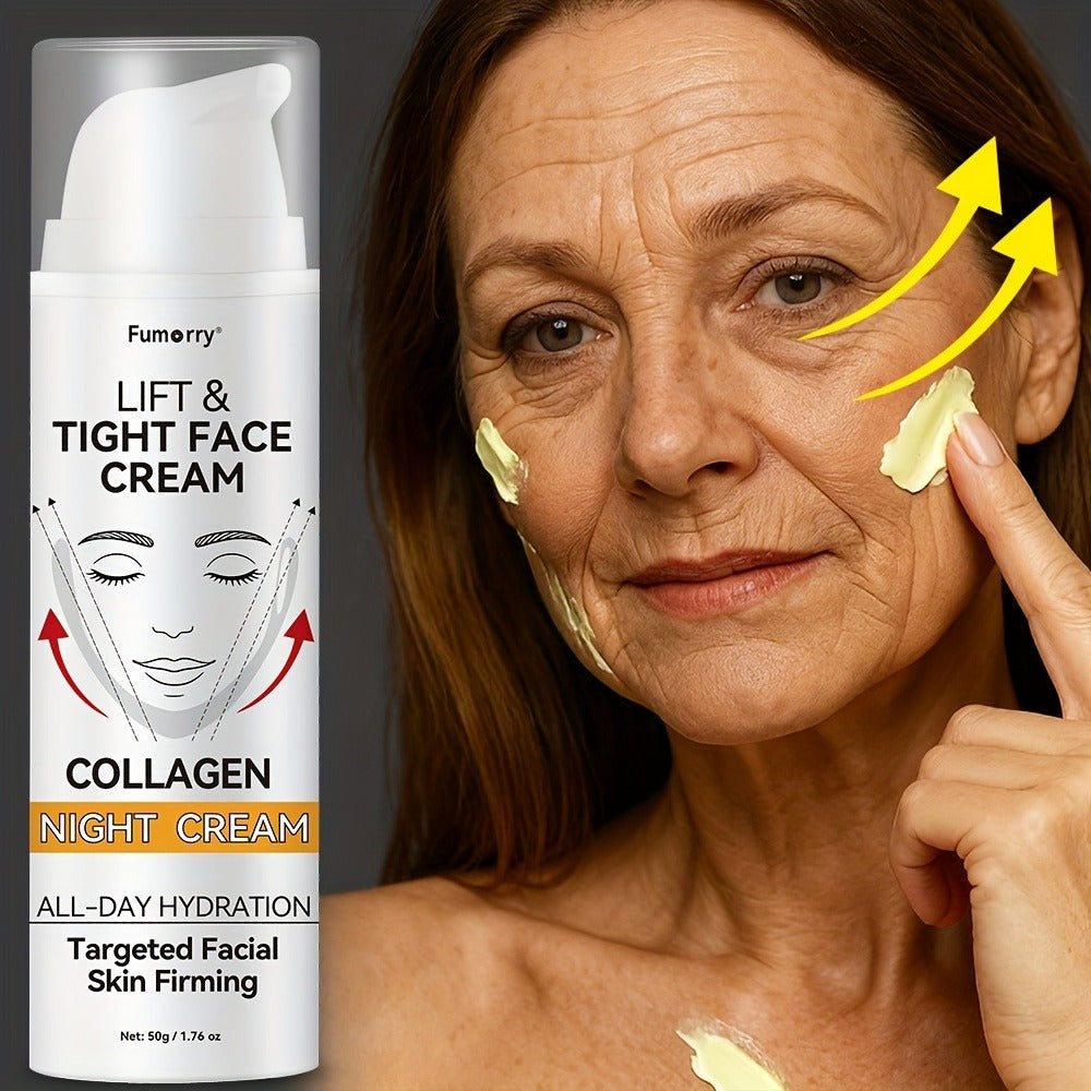 Snail Mucin Collagen Night Cream Firming Lifting Tightening Hydrating Moisturizing Anti-Aging Face Cream Soft Elastic Skin Al