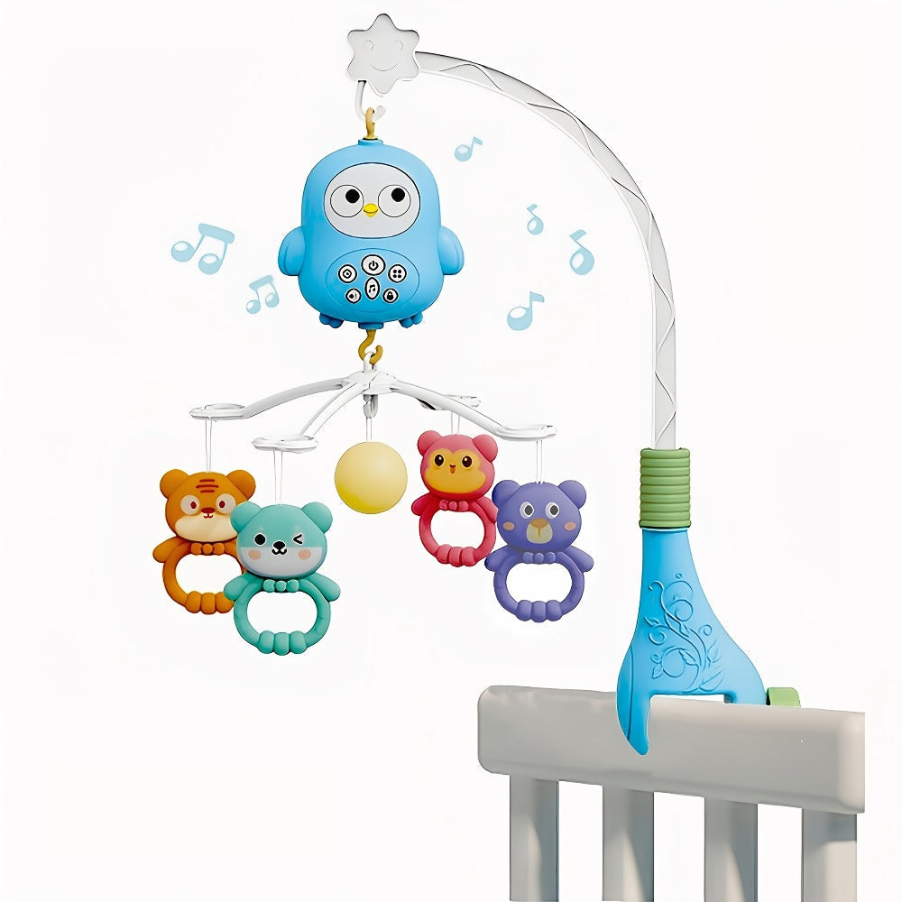 Baby Musical Crib Mobile with Music & Lights Projection, Take-Along Rattle & Music Box, Owl, Star & Penguin Styles — image 8