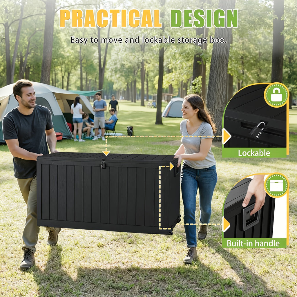 Deck Box Outdoor, Lockable Pool Patio Garden Tool Storage for Garden, Patio and Yard Use, with the Listed Configuration — ima