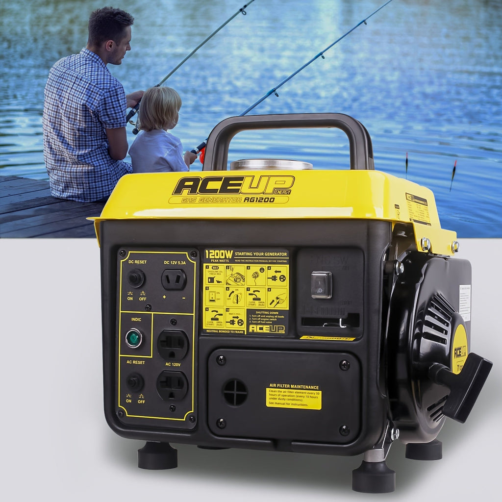 Portable Generator, Gas Powered Camping Home Backup Emergency Power for Garden, Patio and Yard Use — image 6