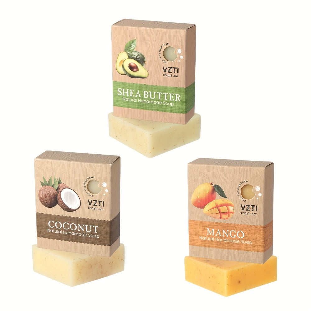 VZTI Handmade Bar Soap Set with Three-Piece Scent Trios or 122g Six-Bar Assortment in Six Scents — image 5