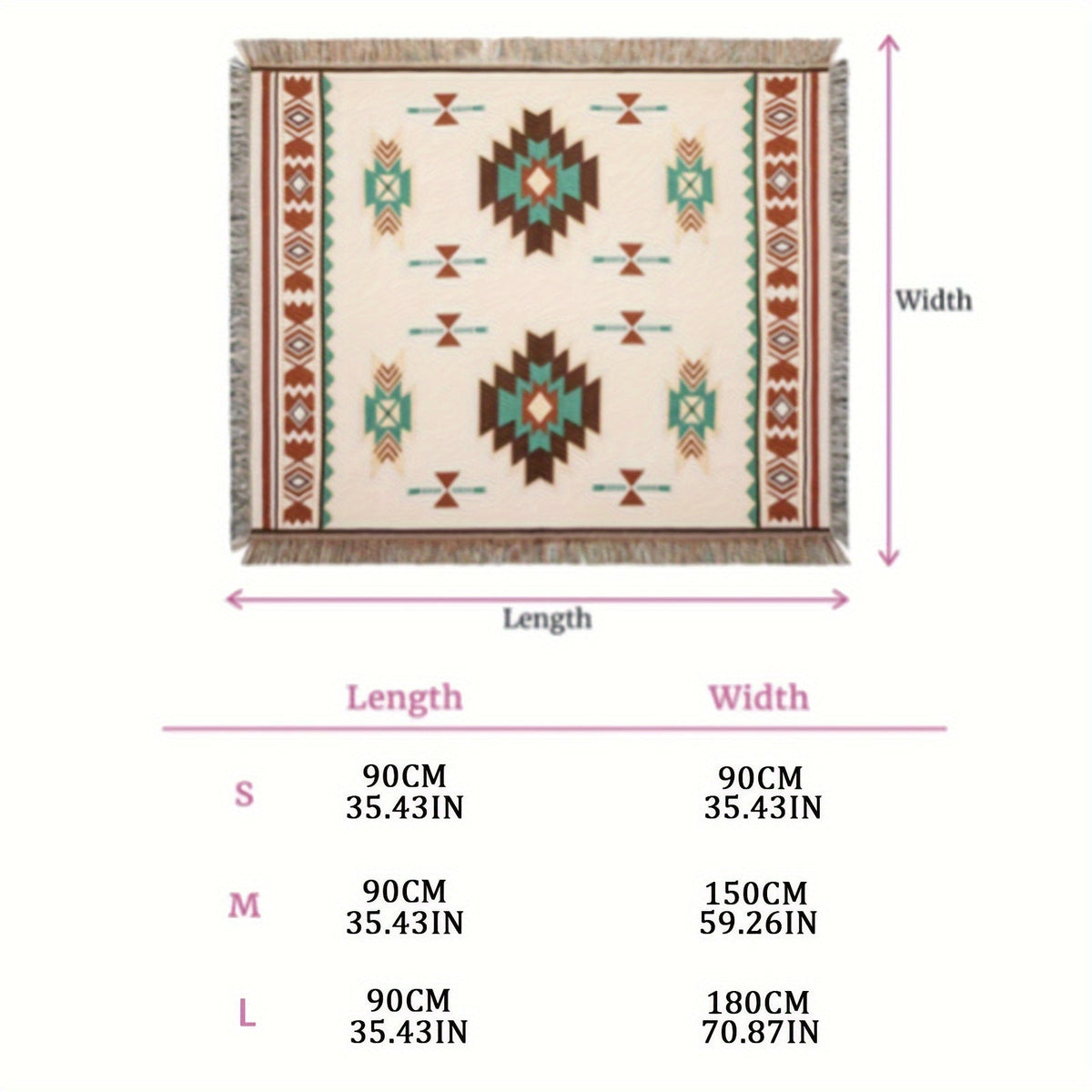 Picnic Blanket Bohemian | Camping Mat Tablecloth Sofa Blanket Indoor Outdoor Universal Carpet — image 11