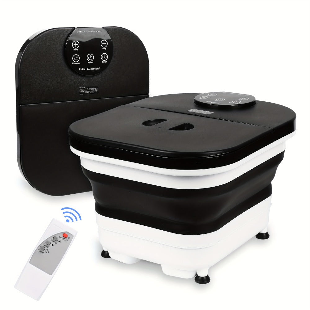 Foldable Foot Spa Bath with 20 Massage Rollers, Touchscreen Temperature Display, Remote Control & Shower — image 8