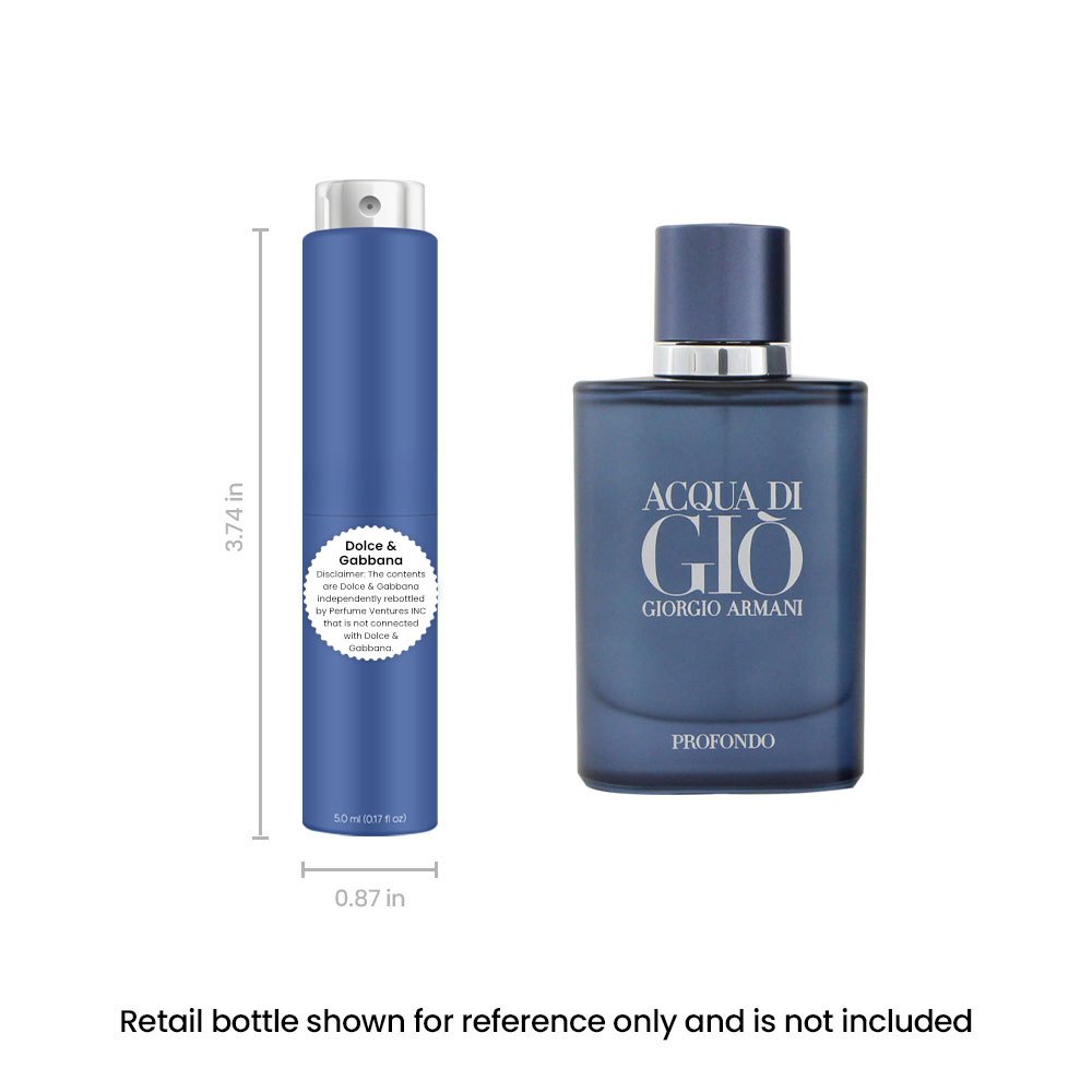 Perfume Travel Spray for Men in 5ml Blue Atomizer with Aquatic, Mineral and Musk Scent Profile — image 5