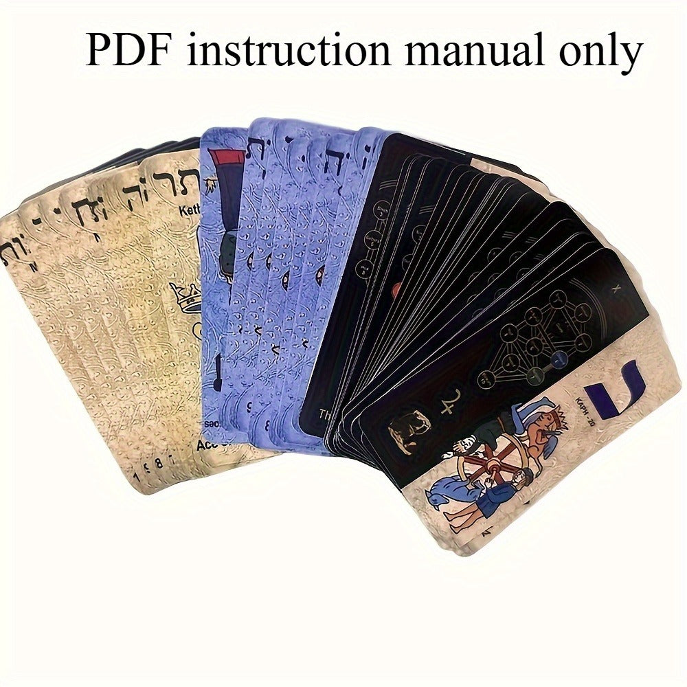 Kabbalah Tarot Deck 78 Cards, Traditional Divination Card Game with Ancient Wisdom & Spiritual Guidance — image 2