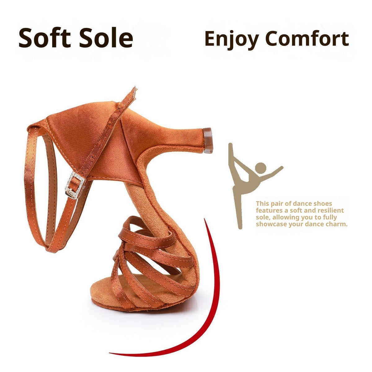 Soft Bottom Not Tired Feet Large Size Advanced Dance Game-specific Latin Dance Shoes Women