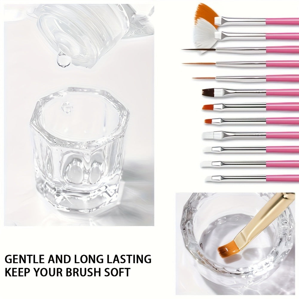 Acrylic Nail Brush Cleaner & Conditioner 2-Pack Wash Pen for Home and Salon Manicures, with the Listed Configuration — image 