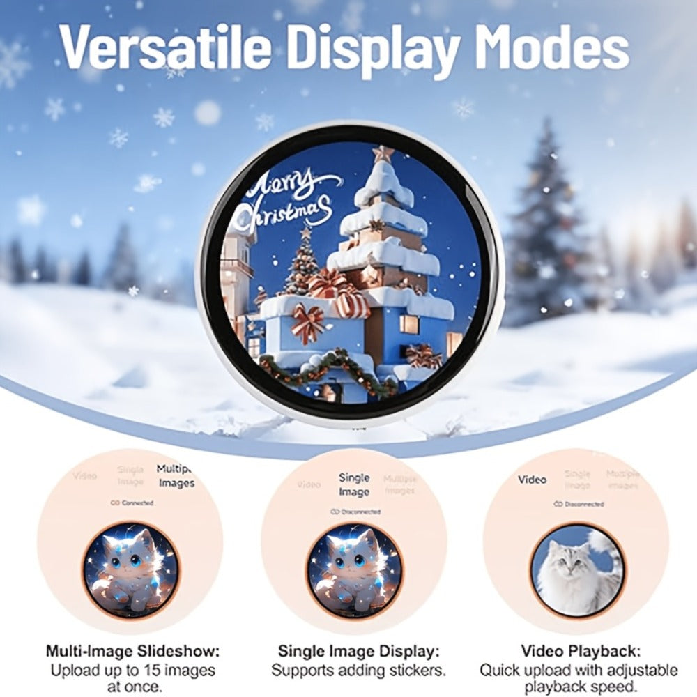 Electronic Anime Badge with Display Screen, Dynamic Touch, High Frame Rate, 600mAh Battery, Bluetooth 6.0 & USB Magnetic Char