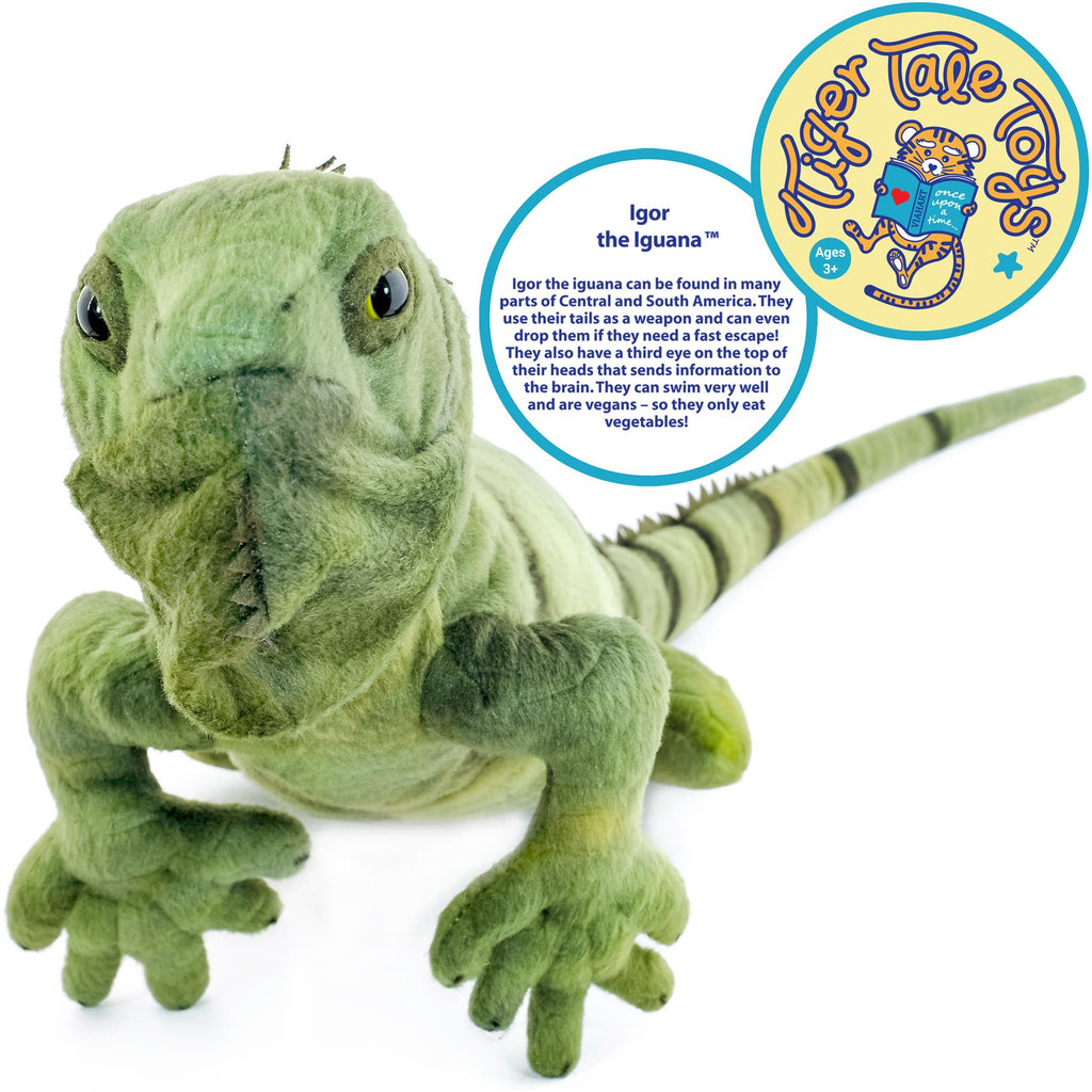 Large Iguana Stuffed Animal Plush 27 Inch, Igor the Iguana Realistic Lizard Plush Toy by Viahart — image 2