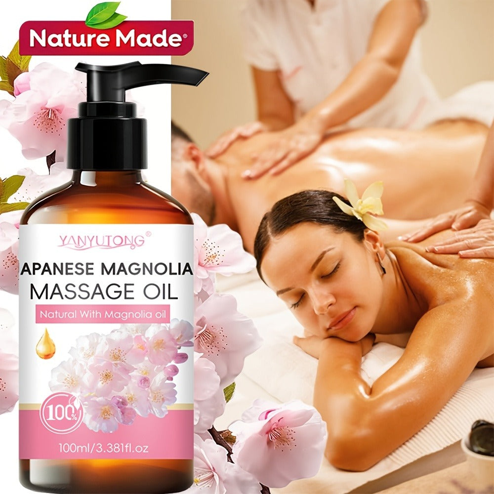 Cherry Blossom Couples Massage Oil with Glycerin 100ml – Nourishing Hydrating Aromatherapy Body Oil Natural Relaxing Floral S
