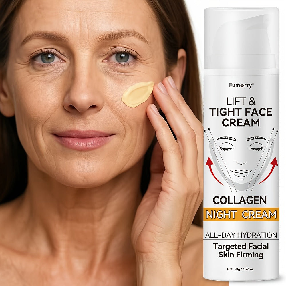 Snail Mucin Collagen Night Cream Firming Lifting Tightening Hydrating Moisturizing Anti-Aging Face Cream Soft Elastic Skin Al