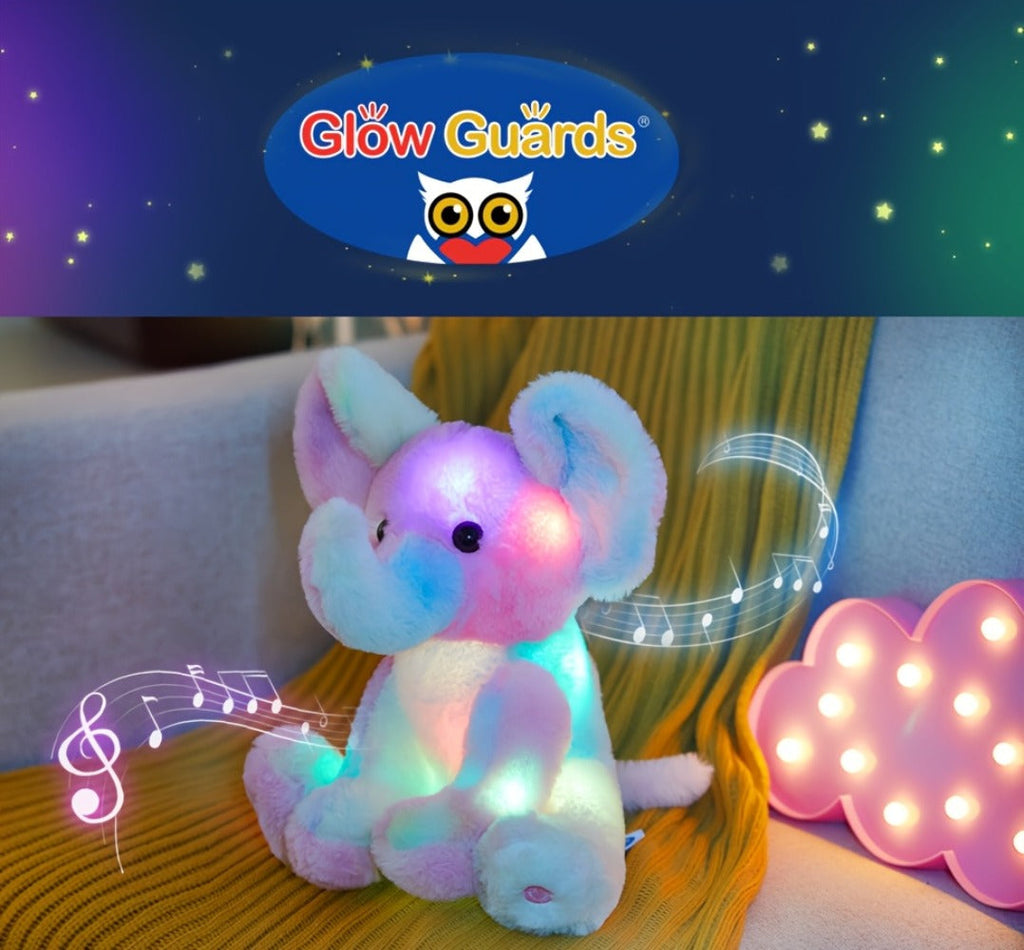 Plush Toy Rainbow Elephant 12-Inch Light-Up Design with Optional Music for Colorful Room Display — image 8