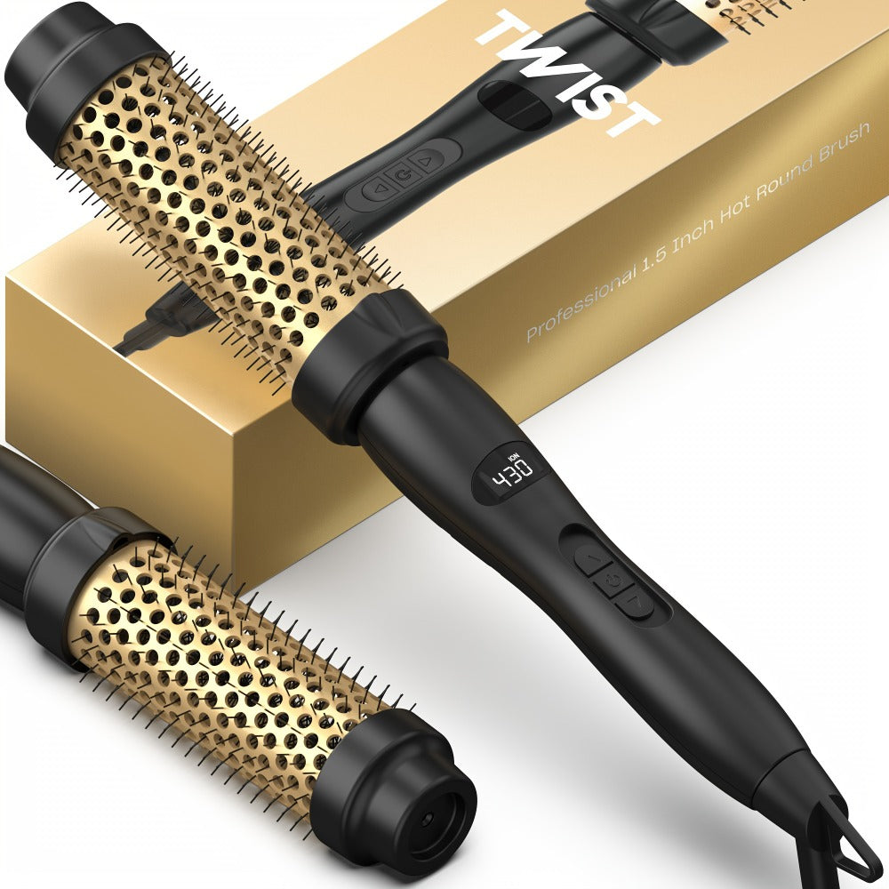 Heated Round Brush Hair Styling Tool with 1.5-Inch Barrel, Dual Voltage and Two Color Options — image 4