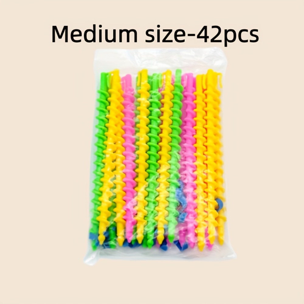 Spiral Perm Rods Set 39-42pcs – Plastic Curling Hair Sticks for Defined Curls Waves Coils Natural Hair Heatless Styling — ima