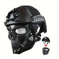 Costume Accessories Tactical Helmet and Skull Mask Set with ABS Shell, Adjustable Dial and Black Finish — image 11